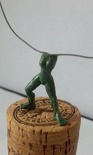Armature used in sculpting a tabletop miniature