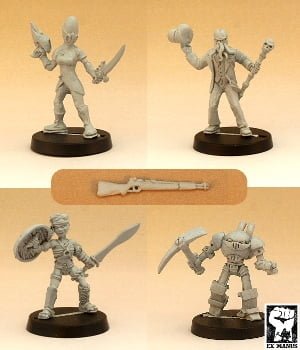 New tabletop gaming miniatures and accessories available from Ex Manus Studios