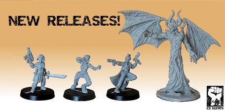 Exciting new gaming miniatures available from Ex Manus